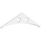 Ekena Millwork Pitch Winston Architectural Grade PVC Gable Pediment, 36"W x 9"H x 1"P (6/12) GPP036X009X100WIN - alternate 1